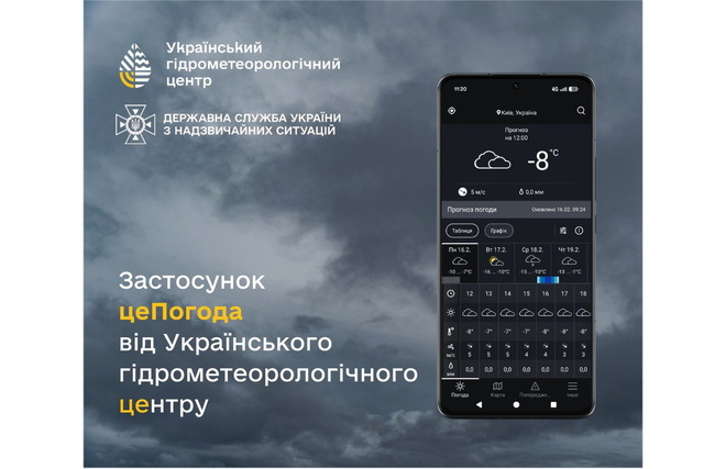 Укргідрометцентр запускає власний мобільний застосунок «цеПогода»