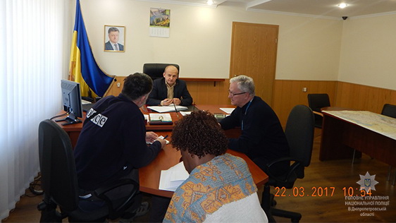 Начальник полиции Каменского встретился с представителями ОБСЕ