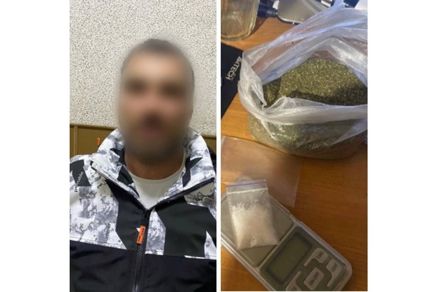 У мужчины полицейские изъяли матамфетамин и каннабис