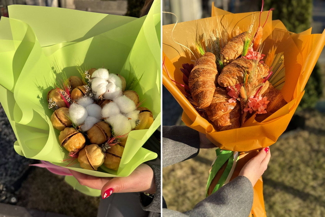 На 8 Березня мешканкам Дніпра дарували їстівні букети