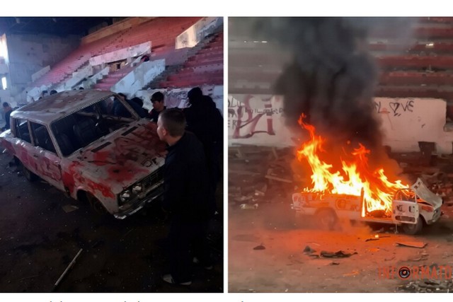 скріншот В Днепре подростки подожгли ВАЗ в заброшенном «Метеоре»