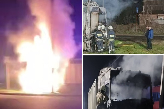 У Дніпрі біля з’їзду з Південного мосту горіла вантажівка