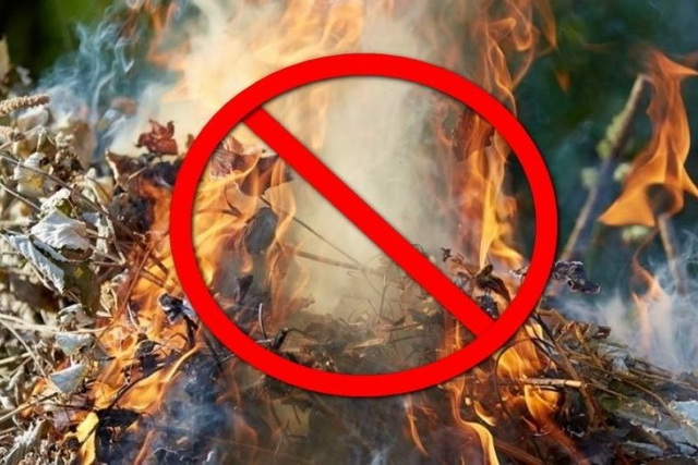Не паліть суху траву — це небезпечно для здоров'я та карається законом!