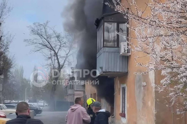 В АНД районе Днепра из горящего общежития спасали людей