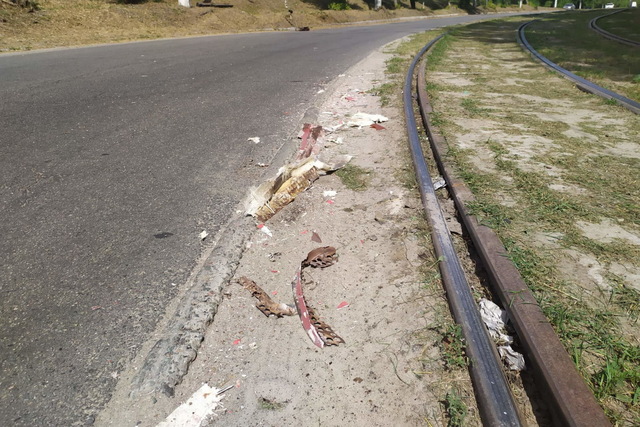 ДТП в Каменском: столкнулись грузовик и трамвай