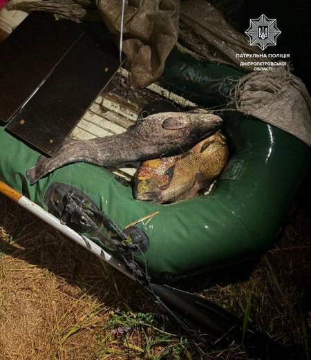 На Днепропетровщине патрульные обнаружили браконьеров и запрещенные орудия лова