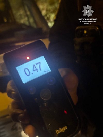 В Днепре патрульные продолжают обнаруживать на дорогах города водителей в состоянии опьянения