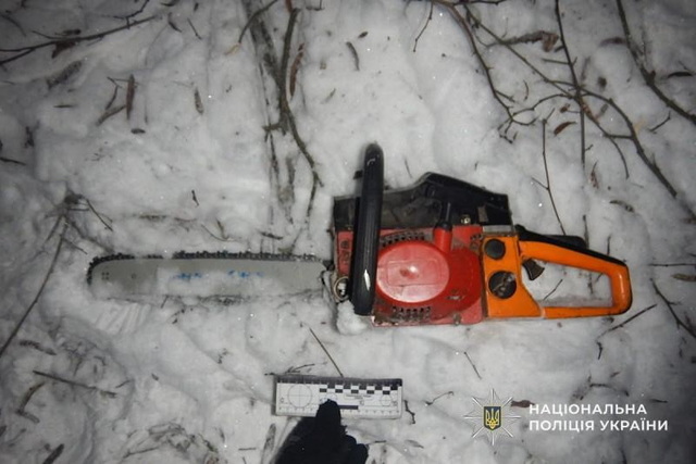 В Днепропетровской области полицейские сообщили о подозрении мужчине за незаконную порубку деревьев на территории природно-заповедного фонда