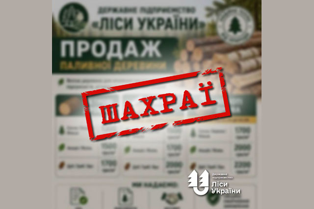 Лісгоспи Дніпропетровщини попереджают про шахрайства з продажу дров