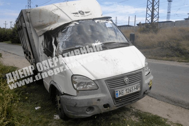 В Днепре на Новопокровской ГАЗ влетел в дерево