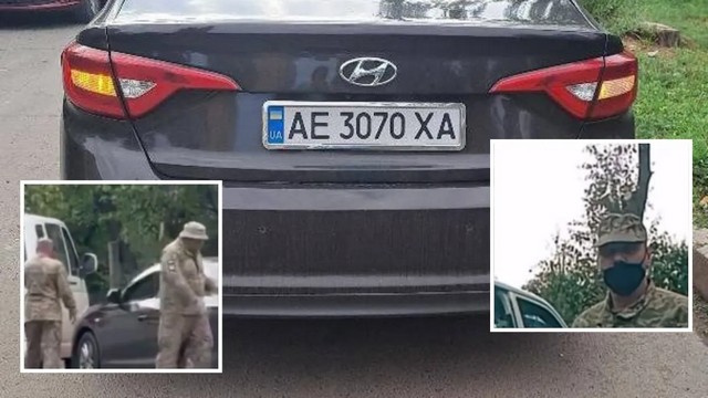 «Вы выходите или я бью стекло»: в Кривом Роге в прямом эфире люди в форме вытащили таксиста из машины и «задули» его баллончиком