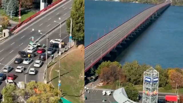 В Днепре перекрыли Новый мост, образуется пробка: что известно