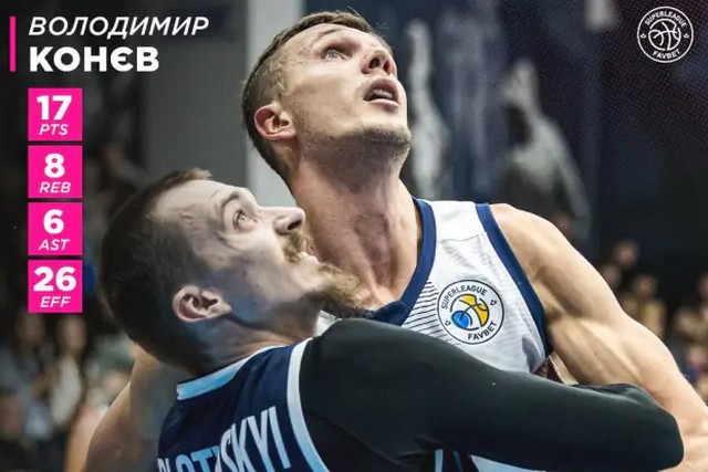 Владимир Конев, фото - facebook.com/UkrBasket Суперлига: БК «Днепр» обыграл «Харьковских Соколов»
