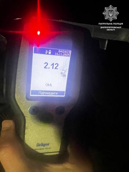 У Дніпрі патрульні під час комендантської години виявили нетверезого водія без прав керування