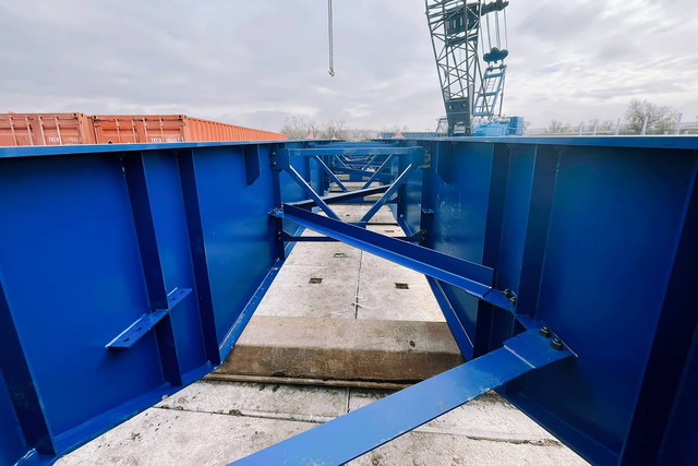 На Днепропетровщине устанавливают модульный мост по японской технологии