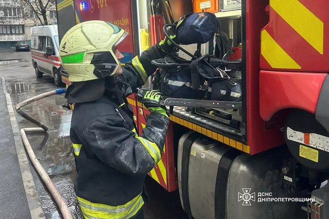 У Дніпрі ліквідовано займання в одній із квартир у багатоповерхівці на вулиці Гідропарковій